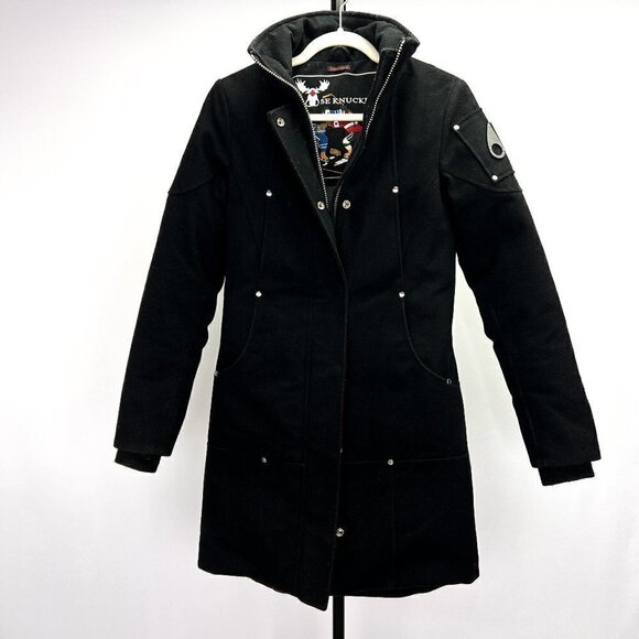 MOOSE Knuckles Wool Blend Down Peacoat Sz XXS - Picture 1 of 7